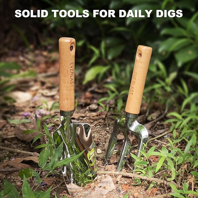 Gardening Tools Set, 11-Piece Heavy Duty Garden Tools Including Garden Gloves,Anti Rust Gardening