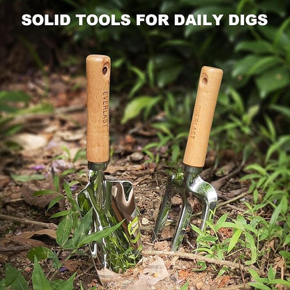 Gardening Tools Set, 11-Piece Heavy Duty Garden Tools Including Garden Gloves,Anti Rust Gardening