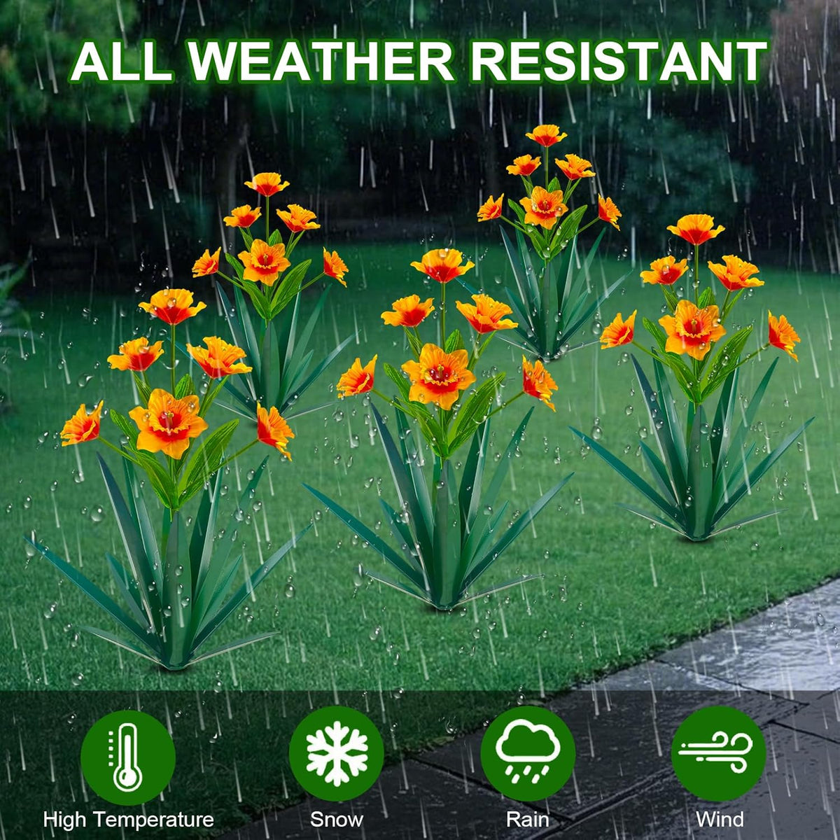 Homight Metal Agave Plant Outdoor Decoration Outdoor Garden Decoration Daffodils Flowers Mexican