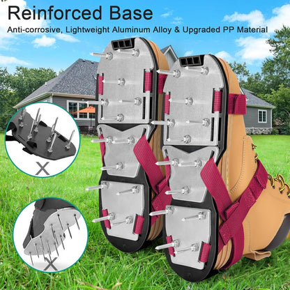 Lawn Aerator Shoes for Grass - Pre-Assembled Grass Aerator Shoes for Lawn - Soil Yard Aerator Tool