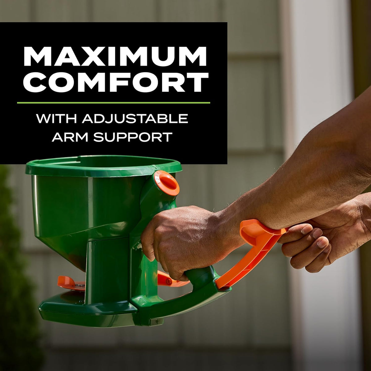 Scotts Whirl Hand-Powered Spreader for Grass Seed, Fertilizer, Salt, Ice Melt, Handheld Spreader
