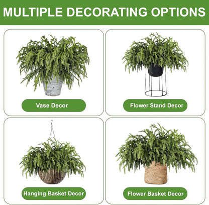 Artgar 24 Pcs Pine Branches - 18 Inch Artificial Green Pine Stem - Real Touch Christmas Greenery