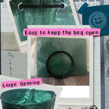 JKKGS Yard Waste Bags (3-Pack, 72 Gallons, H30 x D26 inches), Reusable, Heavy Duty Collapsible