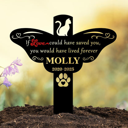 Custom Cat Grave Markers Outdoor | Personalized Pet Grave Markers| Memorial Headstone for Cat with