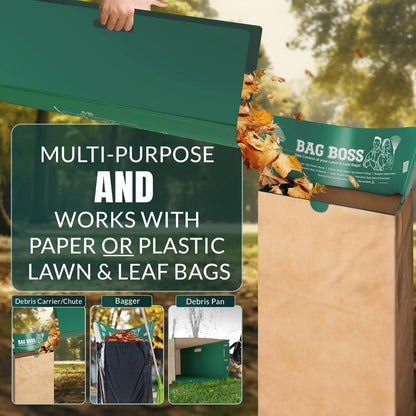 Lawn & Leaf Bag Holder Stand | Fits 33-55 Gallon Paper or Plastic Yard Waste Bags | Durable
