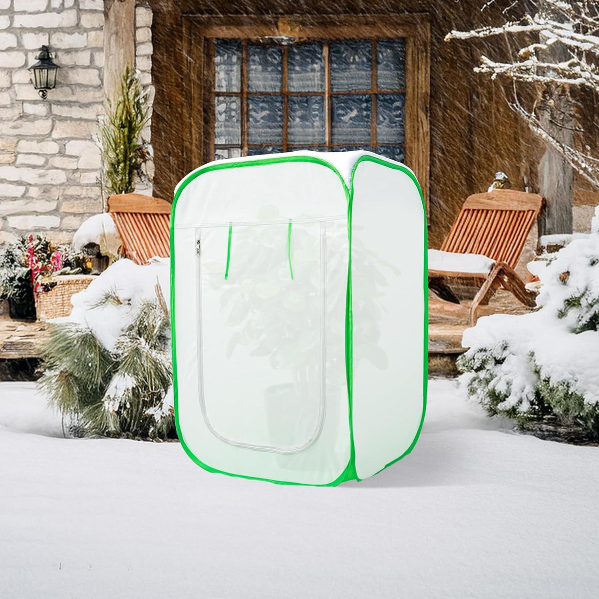 24 x 24 x 36 Inch Pop Up Winter Frost Plant Cover, Gardening Plants Freeze Protection Tent, Warm