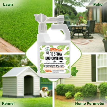 Mighty Mint Peppermint Oil Lawn & Yard Bug Control Spray – Natural Outdoor Pest Repellent for