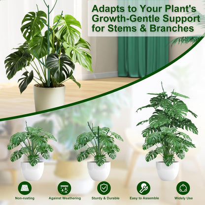 10 Pack Stackable Monstera Plant Support, Garden Stakes for Climing Plants Stem Support, Durable