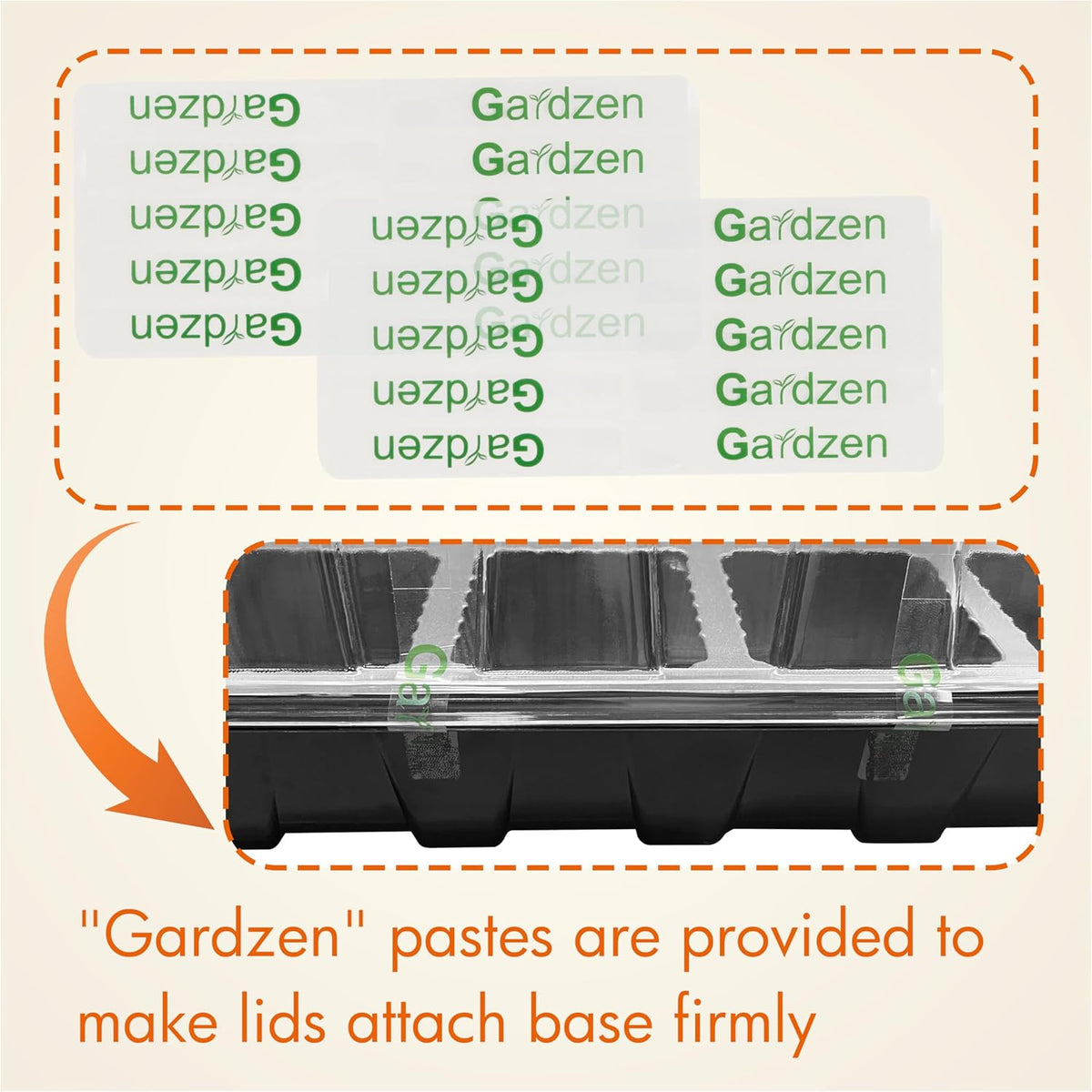 Gardzen 5-Pack Seed Starter Kits, Reusable Plant Germination Trays with Total 75-Cell, Seed Starter