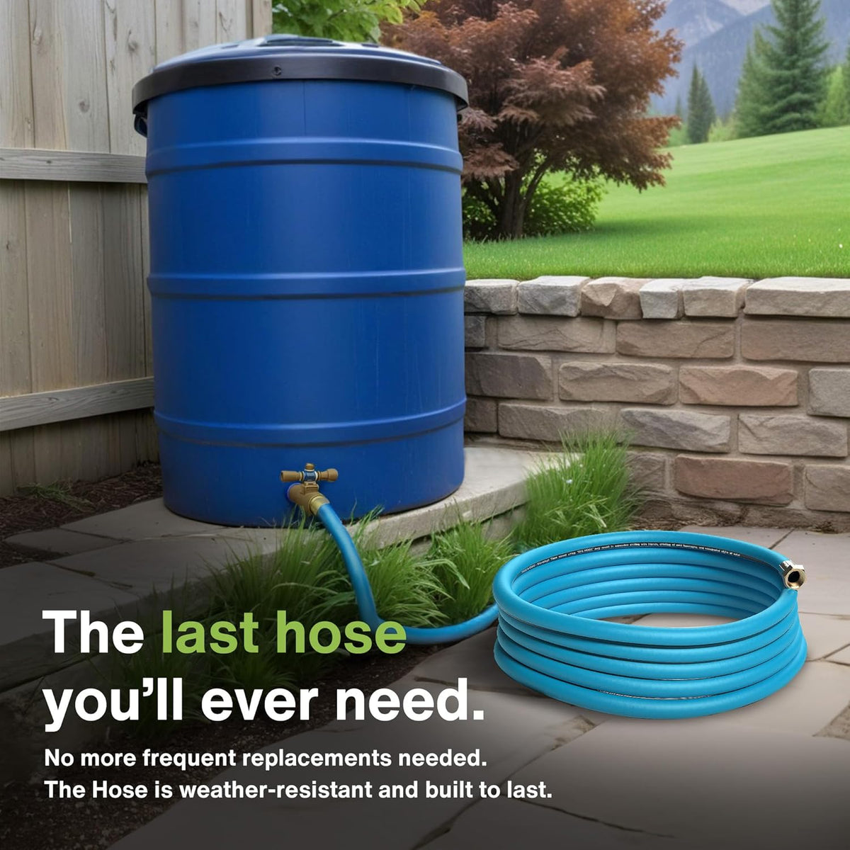 Aeromixer THE HOSE - 3/4 Inch Garden Hose 25Ft, Kinkless Commercial Garden Hoses, Heavy Duty