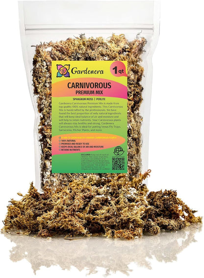 Gardenera Sphagnum Moss Potting Mix for Carnivorous Plants, Moss and Perlite Blend for Potting