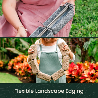 Beuta Landscape Edging | Garden Edging Border | Faux Stone Bricks for Lawn Edging, Flower beds