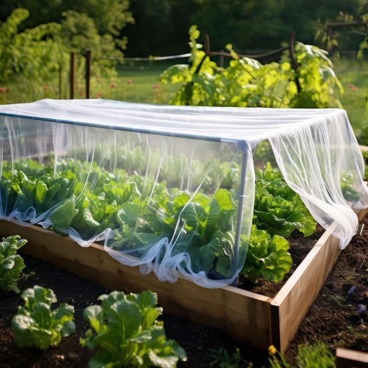 Garden Netting for Bird, Insect and Bug Cover 10x20FT 2 Pack | Multiple Size White Mesh Fabric