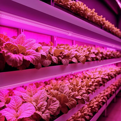 Barrina LED Grow Light, 252W(6 x 42W) 4ft T8, Full Spectrum, V-Shape with Reflector, Linkable