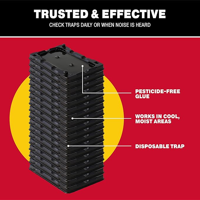 Catchmaster Mouse & Insect Glue Traps 20-Pk, Adhesive Rodent & Bug Catcher, Mouse Traps Indoor for