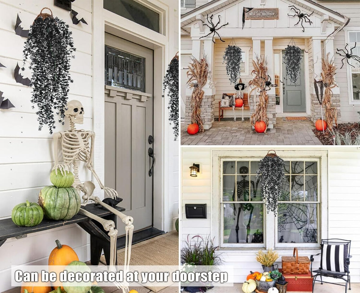 RECUTMS Artificial Hanging Plants Fake Hanging Plant Faux Hanging Plants UV Resistant Plastic