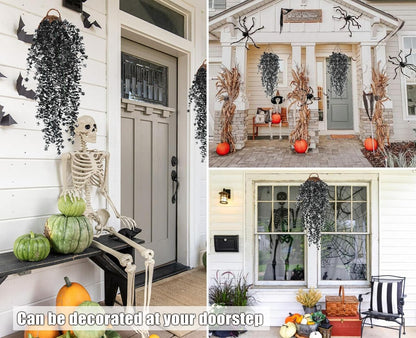 RECUTMS Artificial Hanging Plants Fake Hanging Plant Faux Hanging Plants UV Resistant Plastic