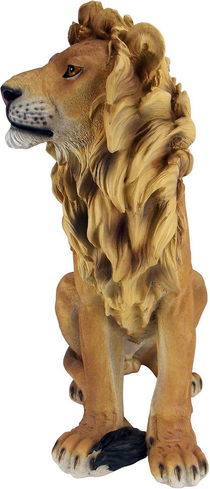 Design Toscano King of Beasts Lion Indoor/Outdoor Garden Statue, 13 Inches Wide, 21 Inches Deep, 27