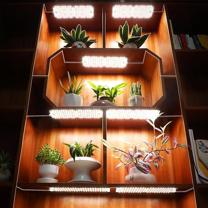 5Pack 2025 Ultra-Thin Panel Grow Lights for Seed Starting, Vegetables, Greenhouse & Under Cabinet &