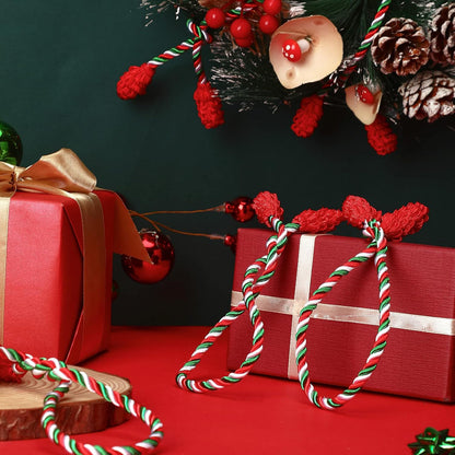 Shappy 12 Pieces Christmas Garland Banister Ties Christmas Decorative Reusable and Flexible Twist