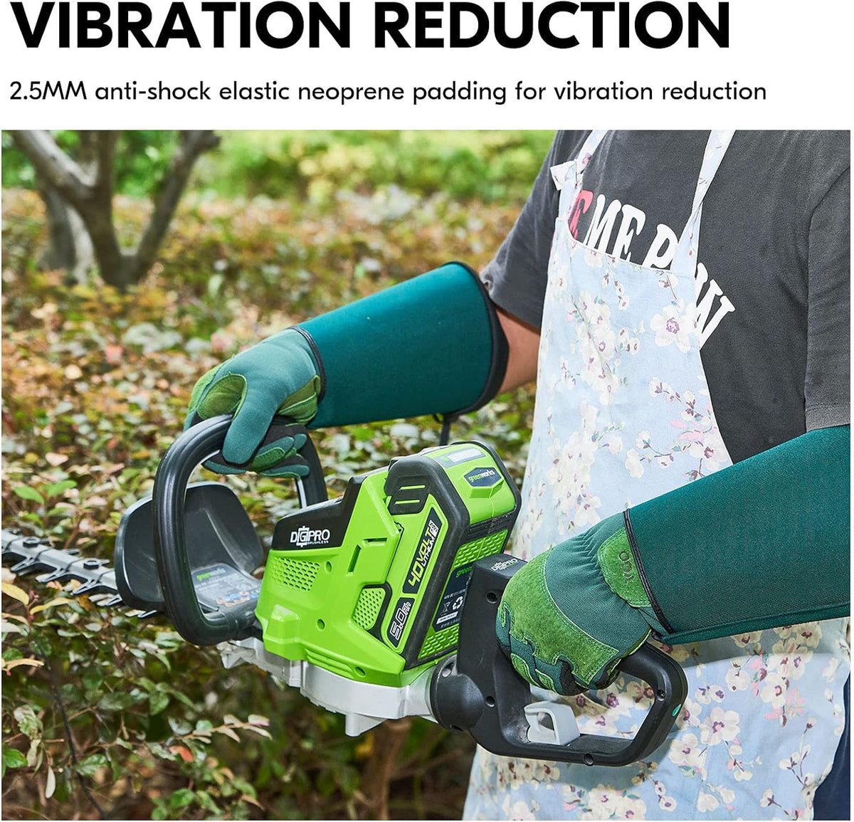 Vgo... 1 Pair Gardening Gloves Unses,Safety Work Gloves,Long Sleeves Gauntlet,Puncture-proof,Thorn