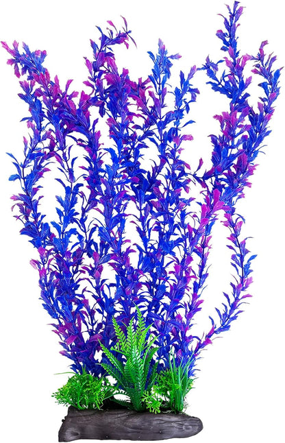 Hamiledyi Aquarium Plastic Plants Aquarium Decor Artificial Fish Tank Plants,Tall Fish Tank