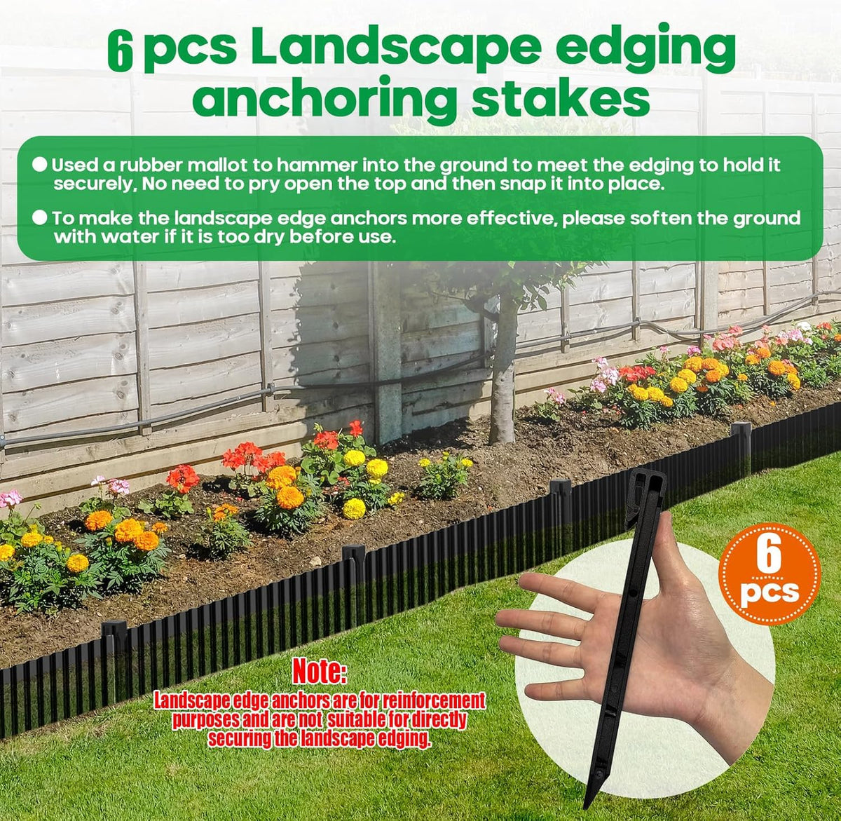 Corrugated Metal Garden Edging,Sturdy Tall Landscape Edging Borders with 6pcs Anchor Stakes