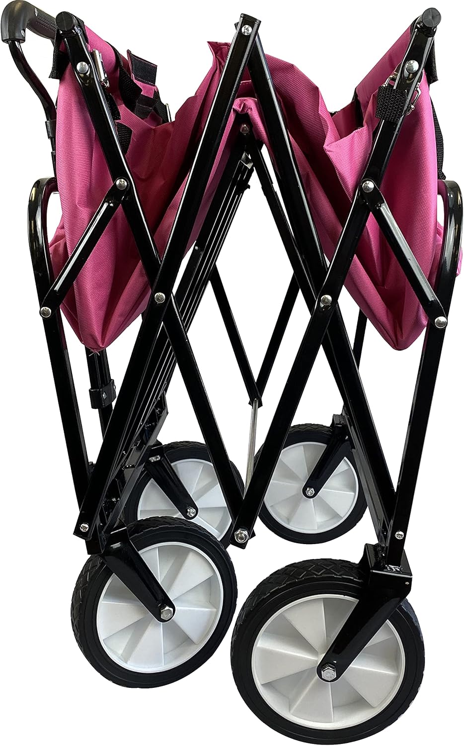 Meda 40876 | Collapsible Folding Outdoor Utility Wagon Cart (Pink)