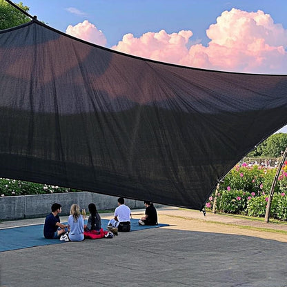 winemana Black Shade Cloth 40%, 8x10 FT Mesh Tarp - Garden Shade for Greenhouse, Patio, Vegetables