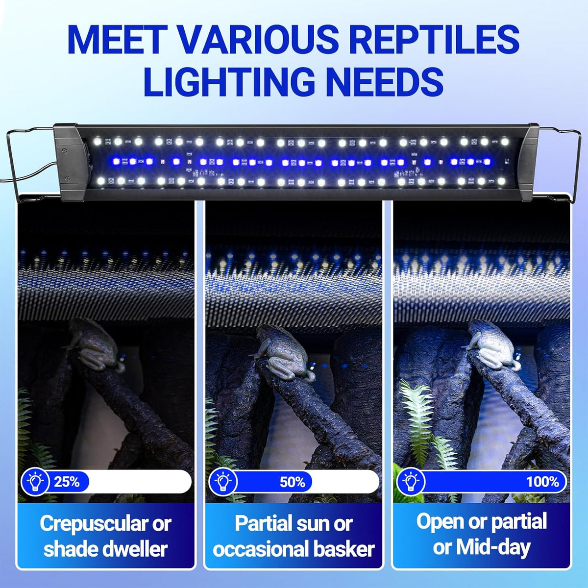 REPTI ZOO UVB Light for Reptile 10.0, 18 inch UVB Reptile Light Bulb with Dimming for Desert Animal
