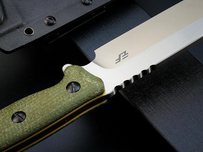 Eafengrow EF143 Fixed Blade Knife AUS-10 Steel Blade Micarta Handle Full Tang EDC Tool Straight