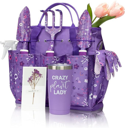 Gardening Gifts for Women, Garden Tool Set, Heavy Duty Gardening Hand Tools with Garden Tool Bag