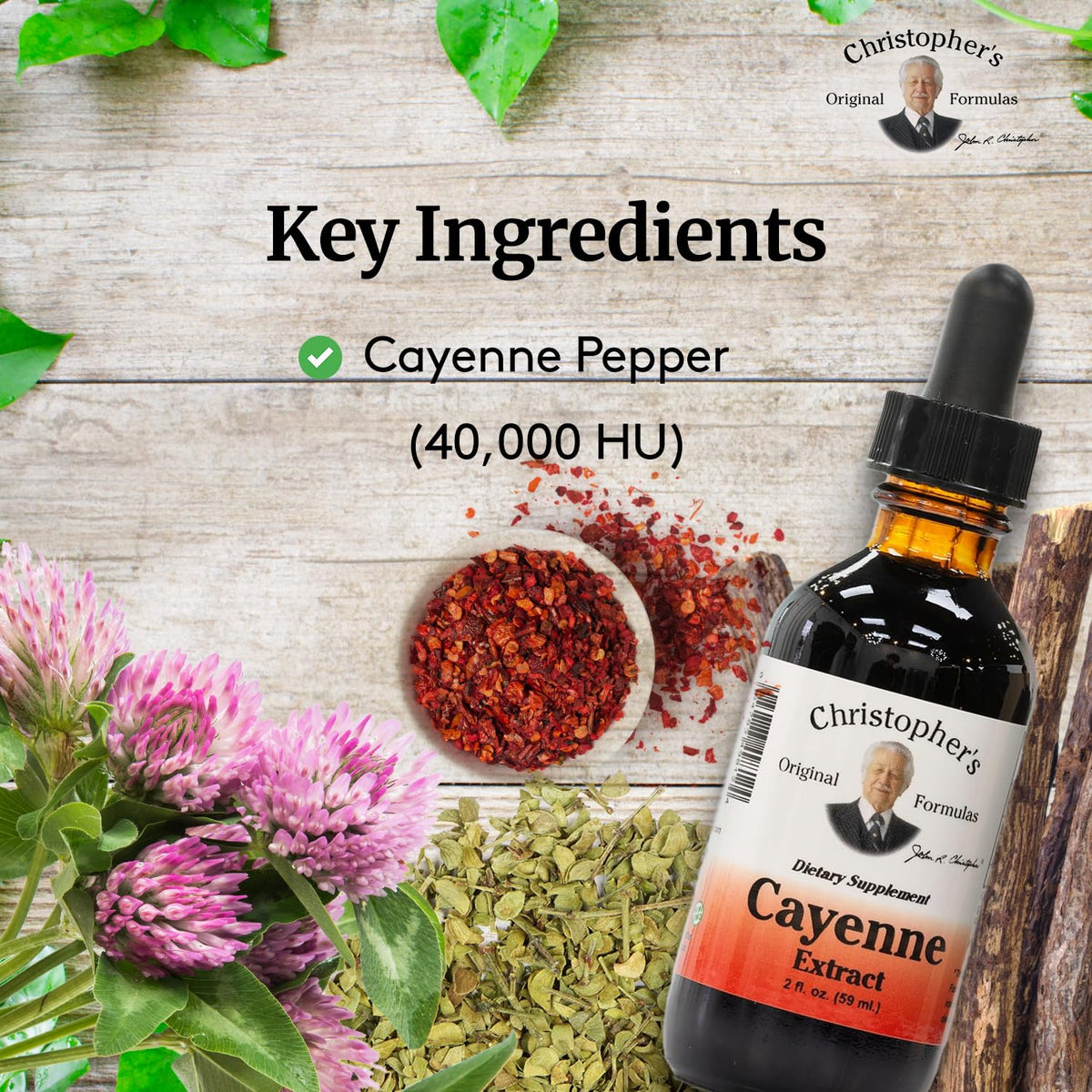 Christopher's Original Formulas Cayenne Extract - 2 fl oz Liquid | Premium Herbal Supplement for
