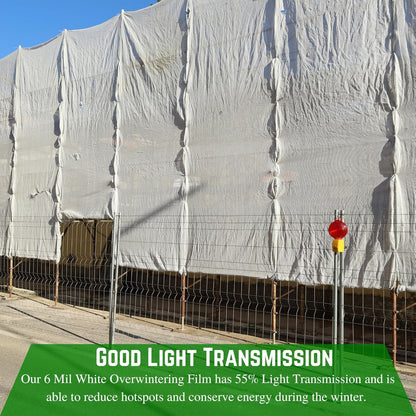 Farm Plastic Supply - 6 Mil White Plastic Sheeting - Overwintering Film, 6 Mil White Plastic Film
