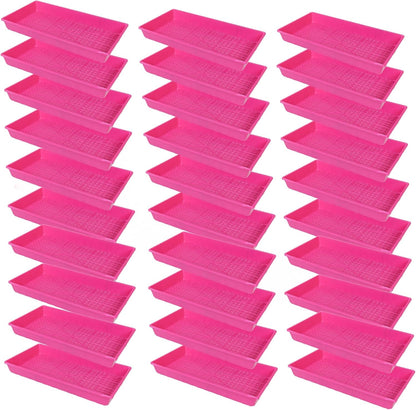 SUNPACK 10" x 20" Heavy Duty Mesh Plastic Seed Starting Tray, Magenta, 2.3" (Pack of 30) - Ensures