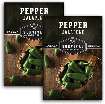 Jalapeño Pepper Seeds for Planting | Hot Heirloom Non-GMO Peppers for Pickling & Salsas – Survival