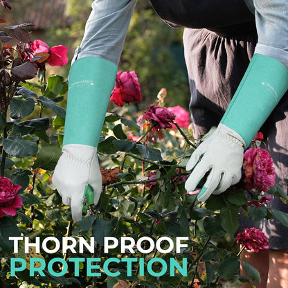 HANDLANDY Long Garden Gloves Thorn Proof for Women & Men, Rose Pruning Gauntlet Gloves, Best