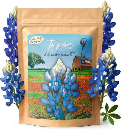 Created By Nature Texas Bluebonnet Seeds, 750+ Wildflower Seeds, Texas State Flower