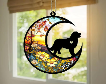 Personalized Dog Memorial, Custom Name Bernese Mountain Dog Christmas Ornament with Name, Custom