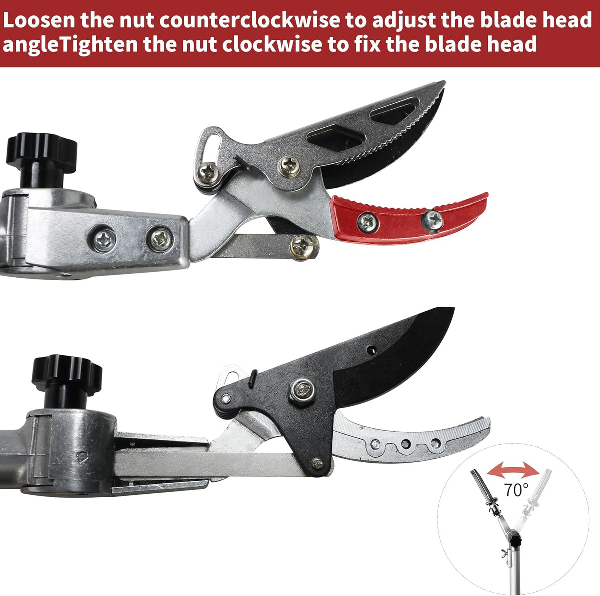 GARTOL Pruner for Garden, Cut Upto 1 Inch & Hold Telescopic Pole Pruner, Fruit Picker with Rotating