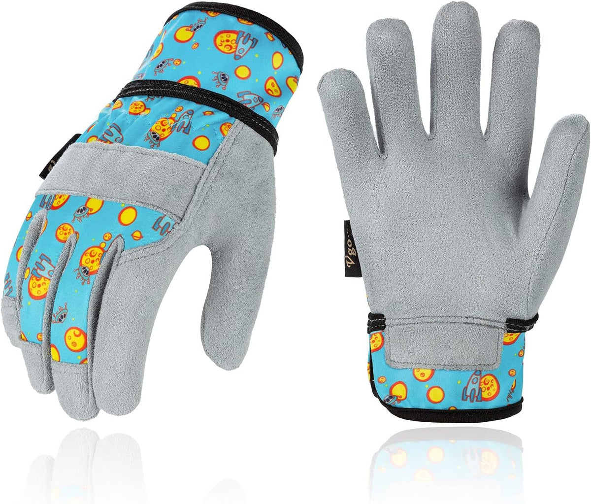 Vgo... 1-Pair Age 6-7 Kids Gardening Gloves,Children Yard Work Gloves,Soft Safety Outdoor Playing