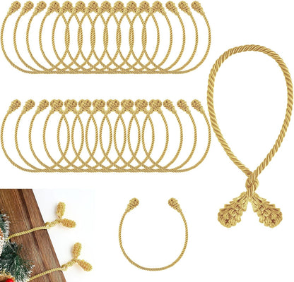 Shappy 24 Pieces Christmas Garland Banister Ties Christmas Decorative Reusable and Flexible Twist