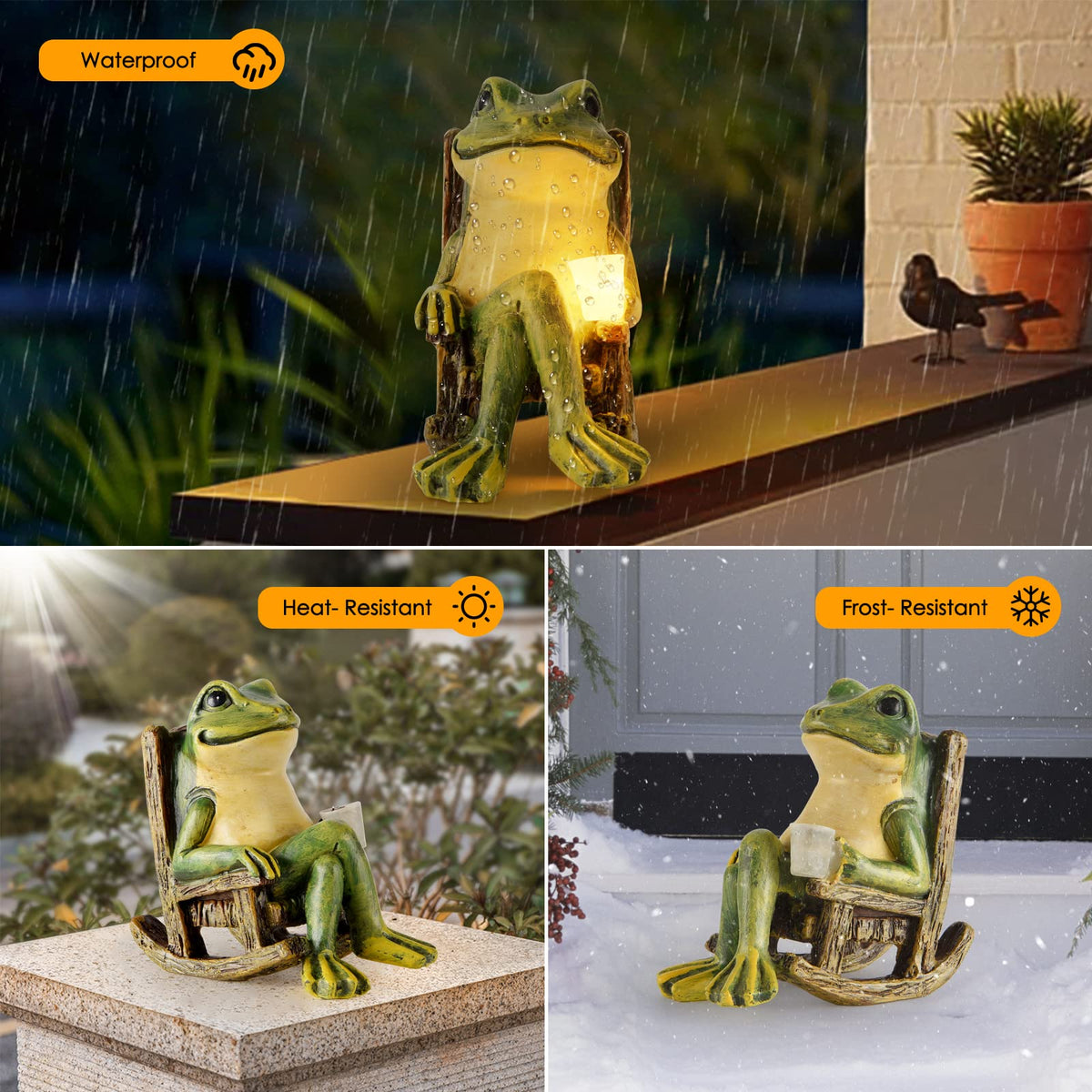 FOXMIS Miniature Frog Garden Statue Mom Dad Gifts Home Decorations Fairy Garden Accessories Outdoor
