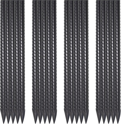 16 Inch Rebar Stakes 20 Pack 1/2 Inch Diameter Heavy Duty Steel Ground Stakes with Chisel Point End