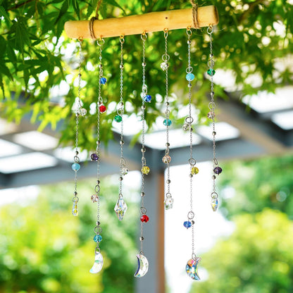 H&D HYALINE & DORA Crystal Sun Catcher Crystal Wind Chimes for Outside Rainbow Maker Suncatchers
