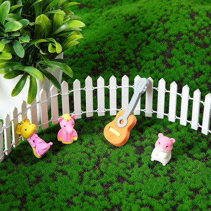 Kigley 6 Pcs 40 Inch Fairy Fence Wood Miniature Garden Picket Fence Decorations for DIY Plant Pot