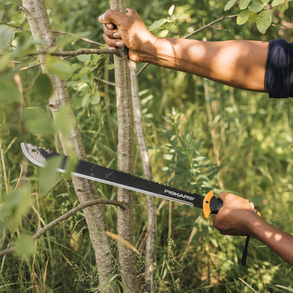 Fiskars Machete Saw, Gifts for Dad, Tempered Steel Blade and Lanyard, 18", Black