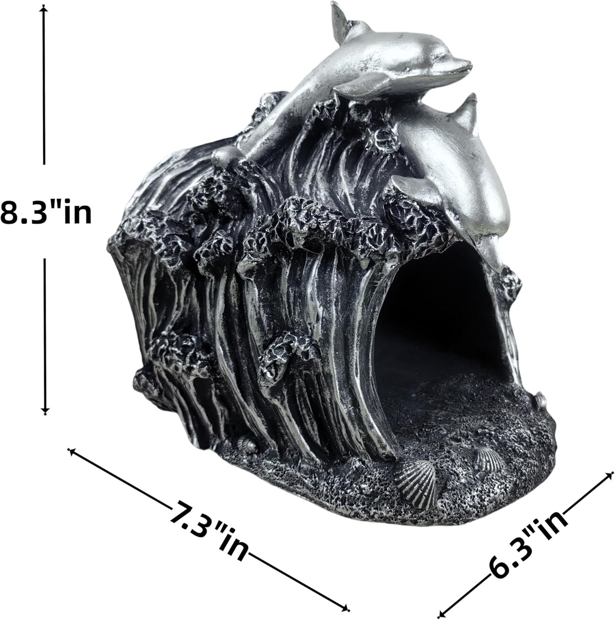 coolboy Dolphin Statue Gutter Downspout Extension Decorative,Animal Garden Statue Outdoor
