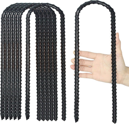 12-Inch Trampoline Wind Stakes, Extra Heavy Duty U Shaped Coated Rebar Stakes Safety Ground Anchors