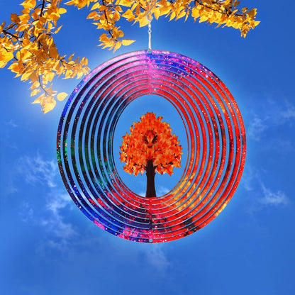 Spring Song Tree of Life 3D Kinetic Wind Spinner for Yard and Garden Stainless Steel Spinner Indoor